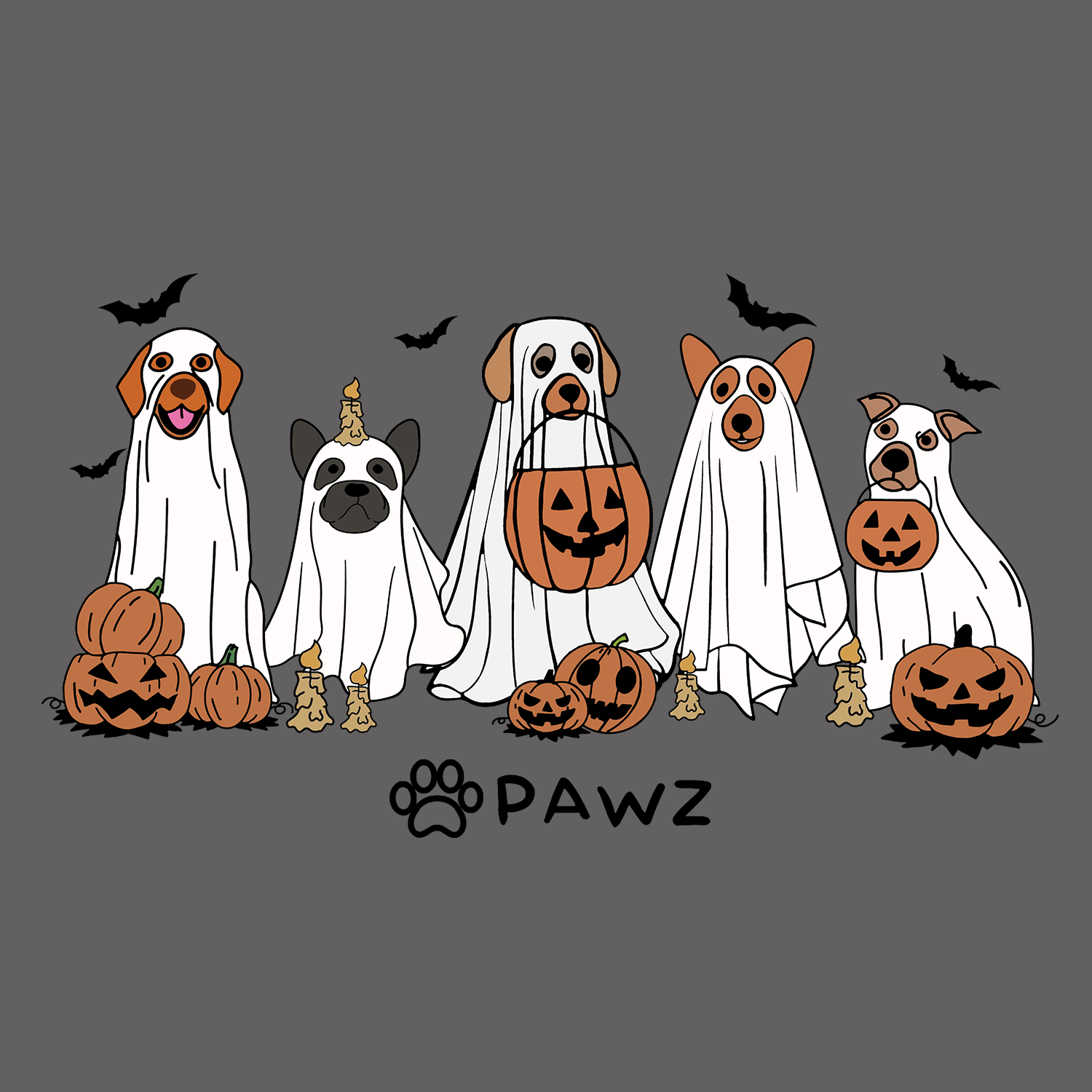 Spooky Squad (Front Print) (Adult Short Sleeve T-Shirt)