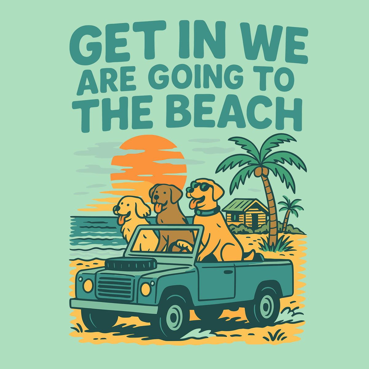 Going To The Beach (Adult Short Sleeve T-Shirt)