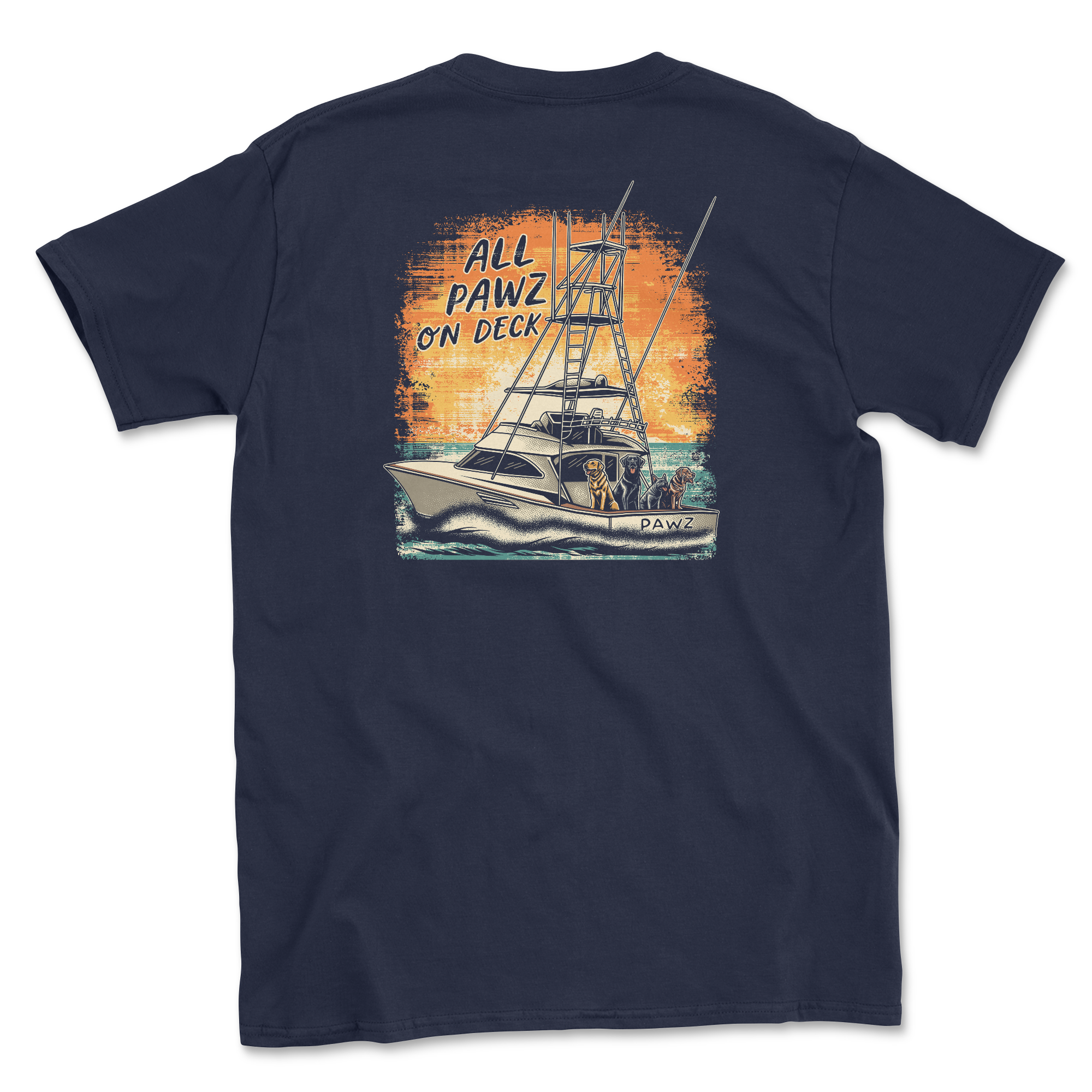 All Pawz On Deck (Adult Short Sleeve T-Shirt)