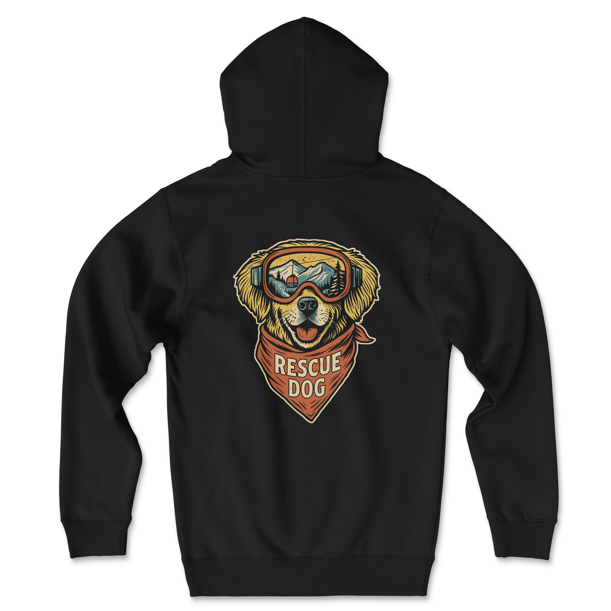 Powder Patrol (Back Print) (Adult Hoodie)