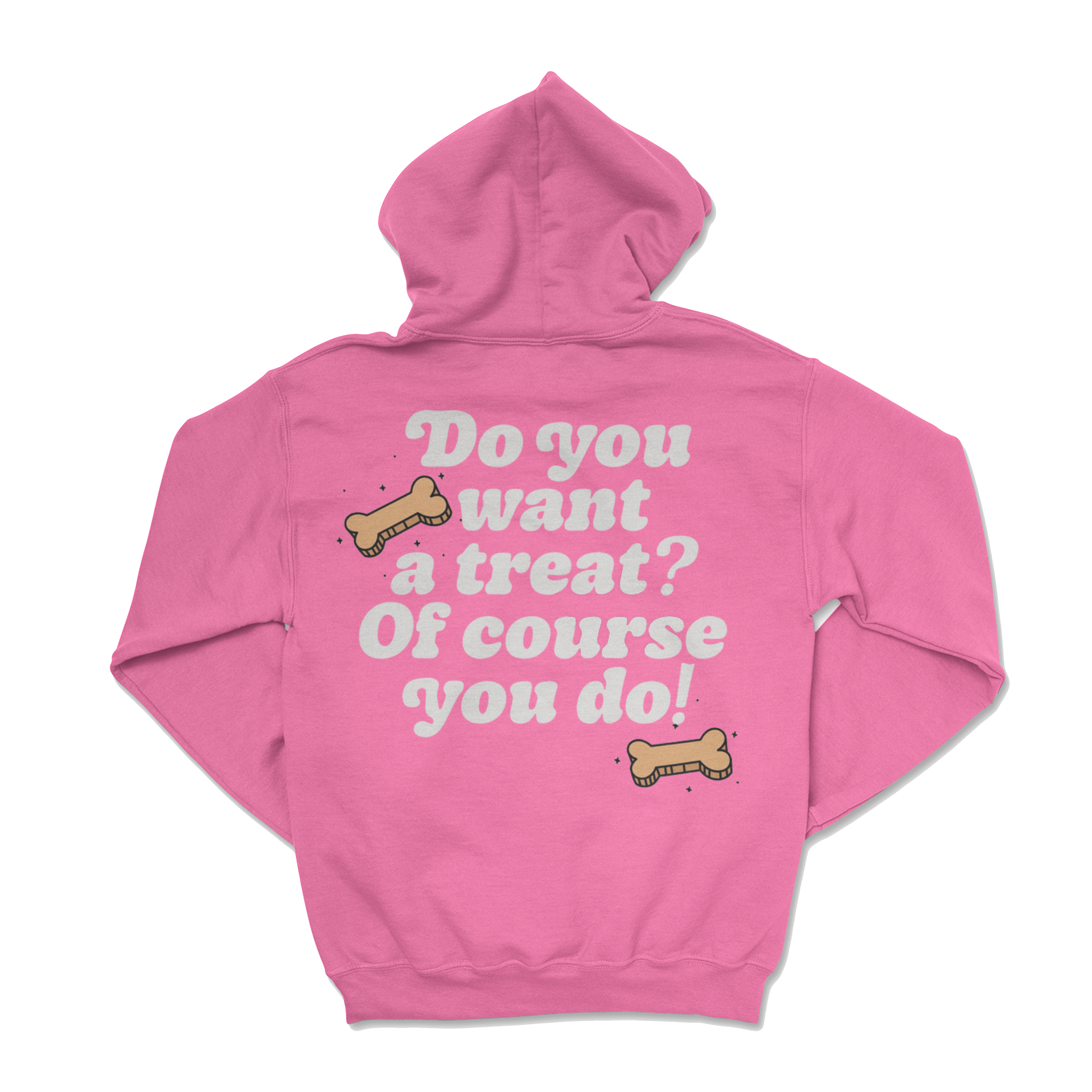Dog Treatz - Pink/ Grey (Adult Hoodie)