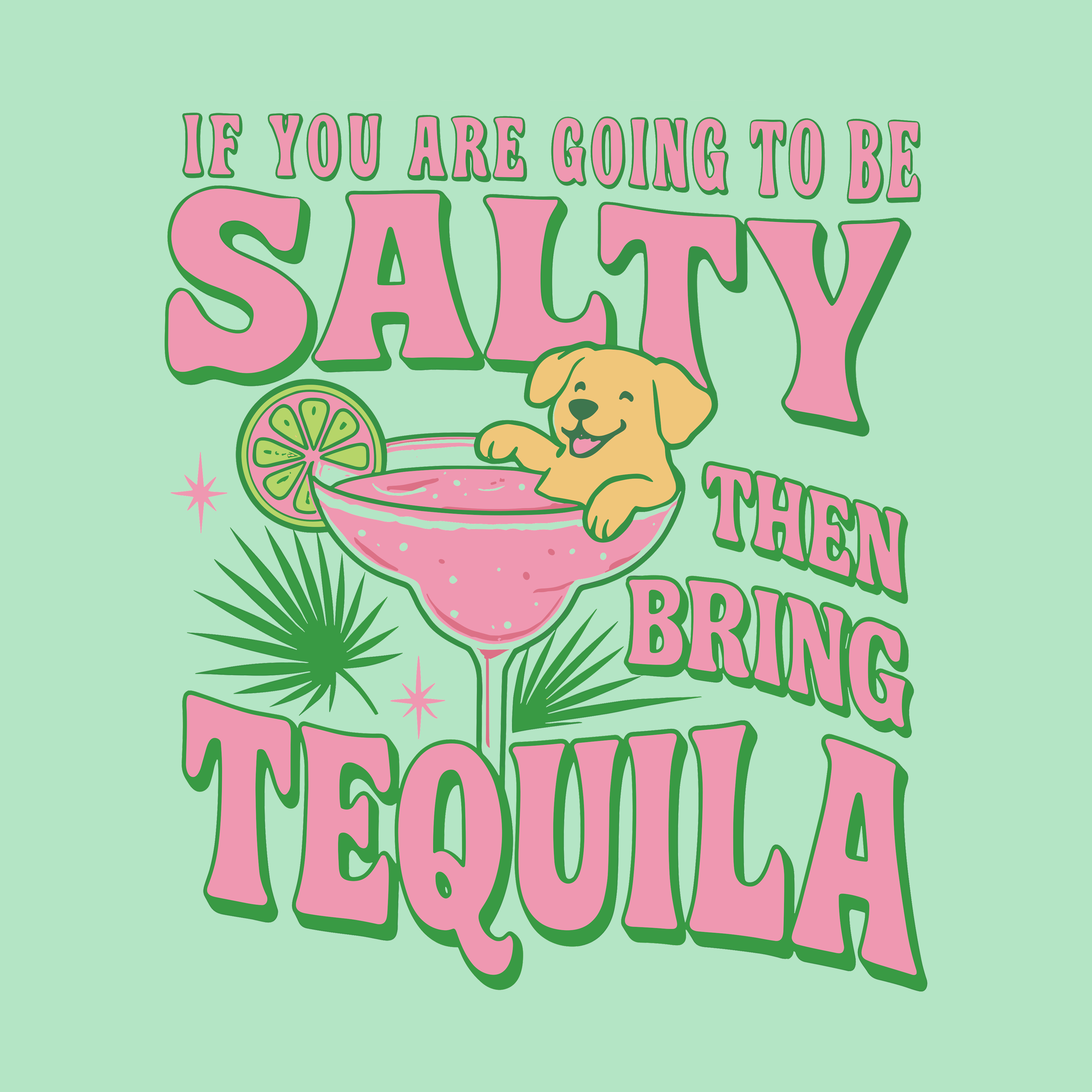 Salty Pawz - Mint (Adult Short Sleeve T-Shirt)