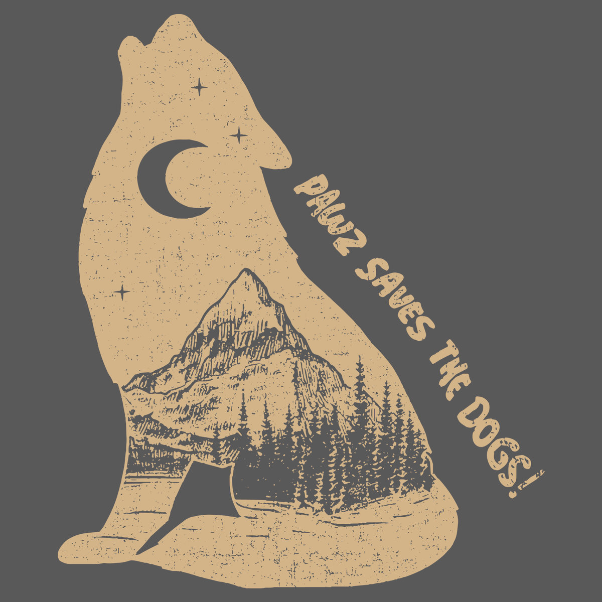 Howling Pup (Adult Short Sleeve T-Shirt)