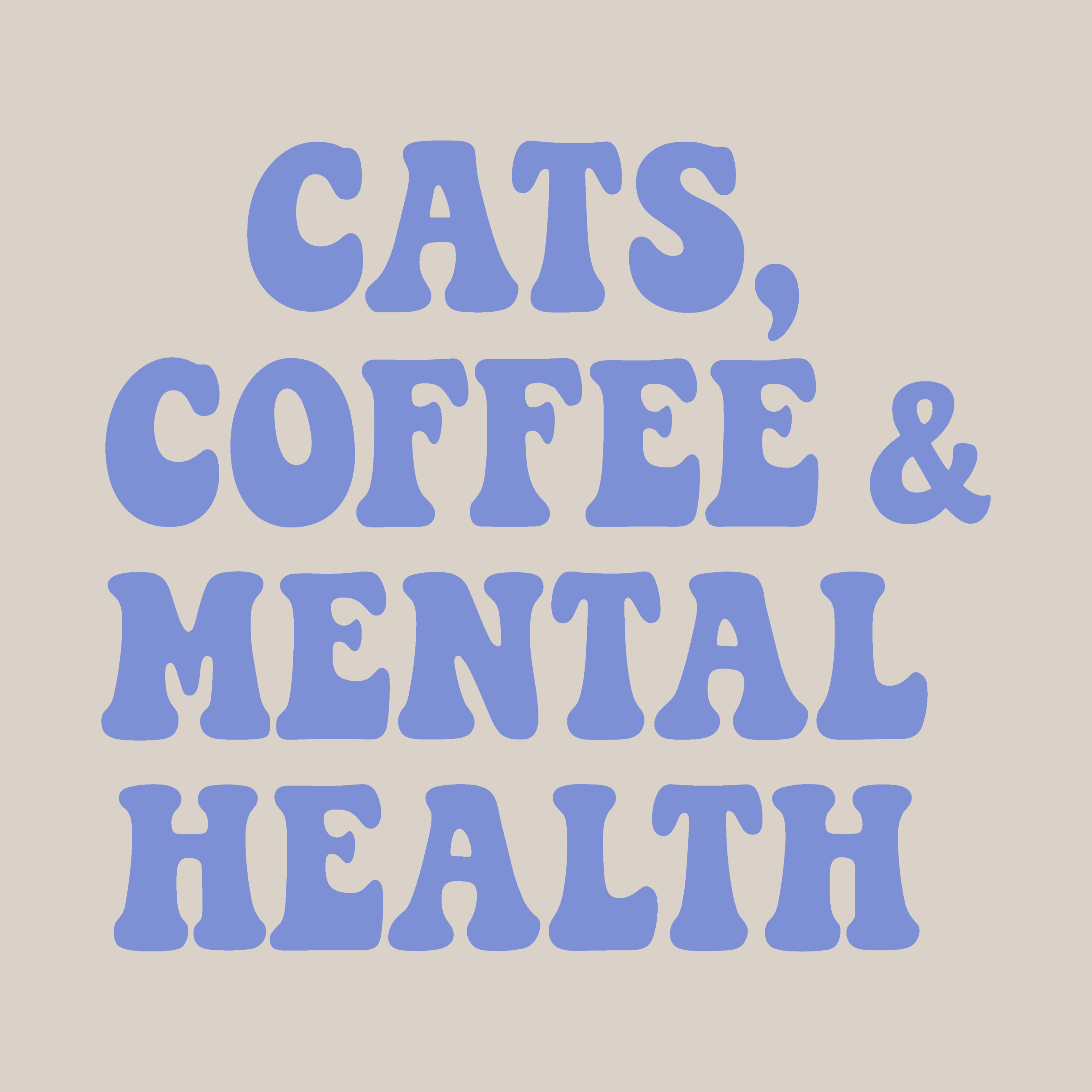 Cats & Coffee (Front Print) (Adult Short Sleeve T-Shirt)